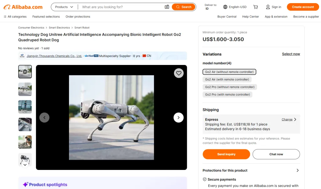 Robot Anjing Alibaba