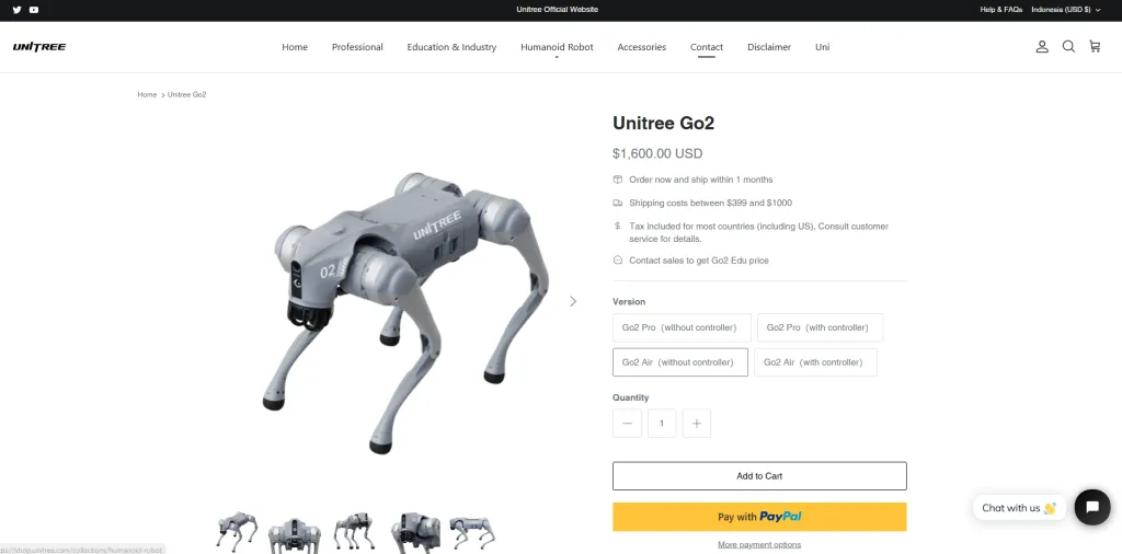 Robot Anjing Unitree GO2