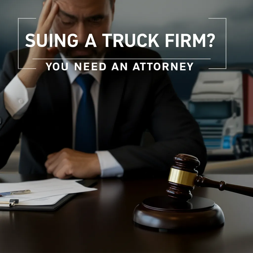 Suing a Truck Firm? You Need an Attorney