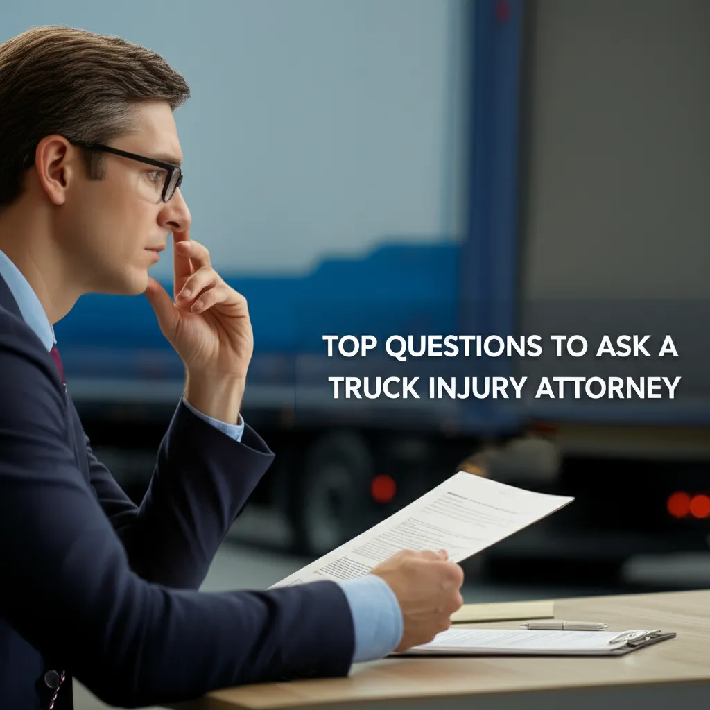 Top Questions to Ask a Truck Injury Attorney