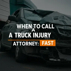 When to Call a Truck Injury Attorney Fast