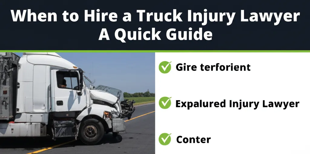 When to Hire a Truck Injury Lawyer: A Quick Guide