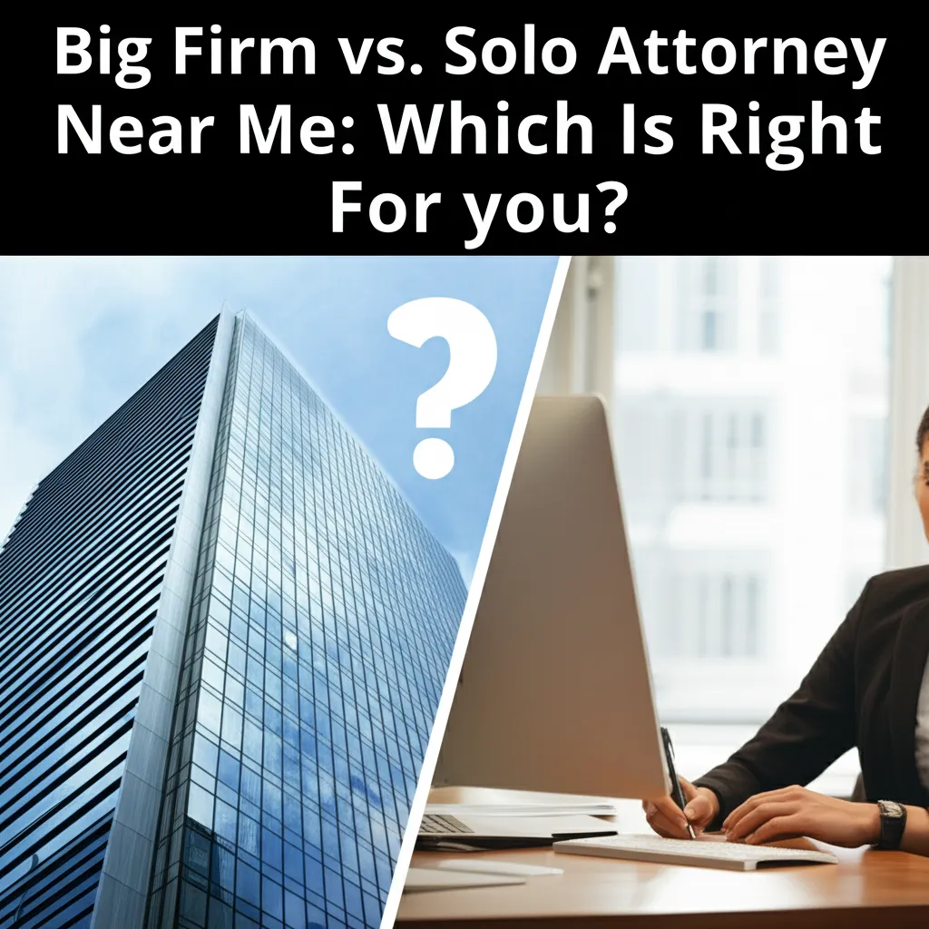 Big Firm vs Solo Attorney Near Me: Which is Right For You?