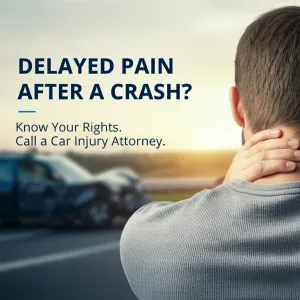 Delayed Pain After a Crash? When to Call a Car Injury Attorney