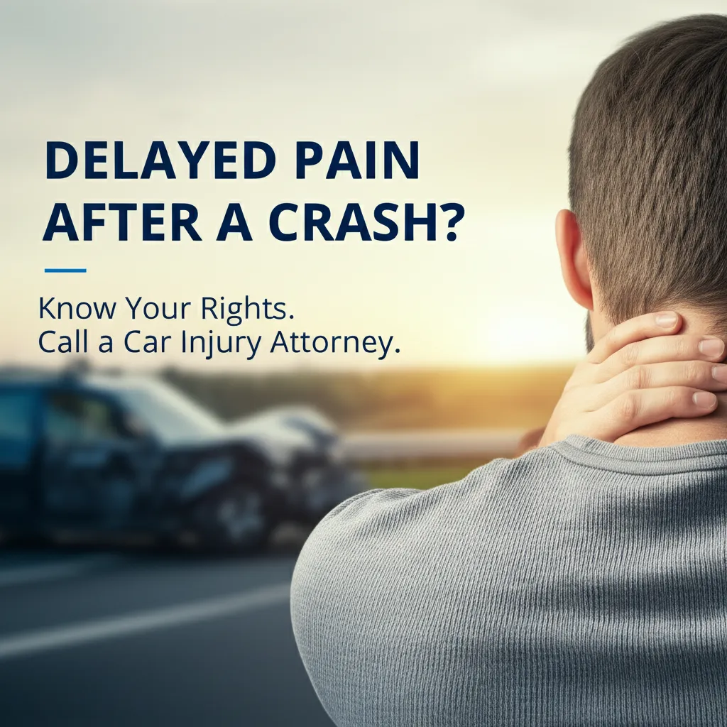 Delayed Pain After a Crash? When to Call a Car Injury Attorney