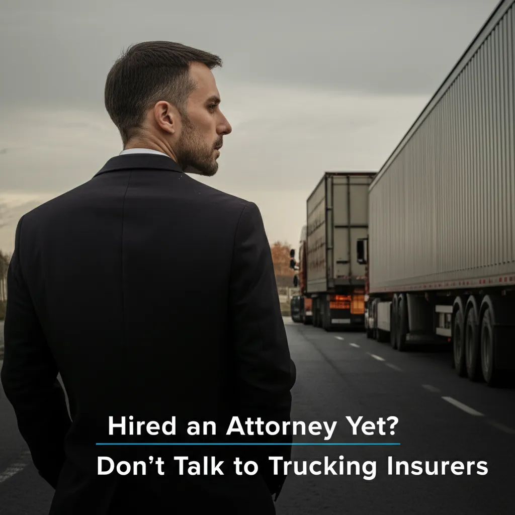 Hired an Attorney Yet? Don't Talk to Trucking Insurers