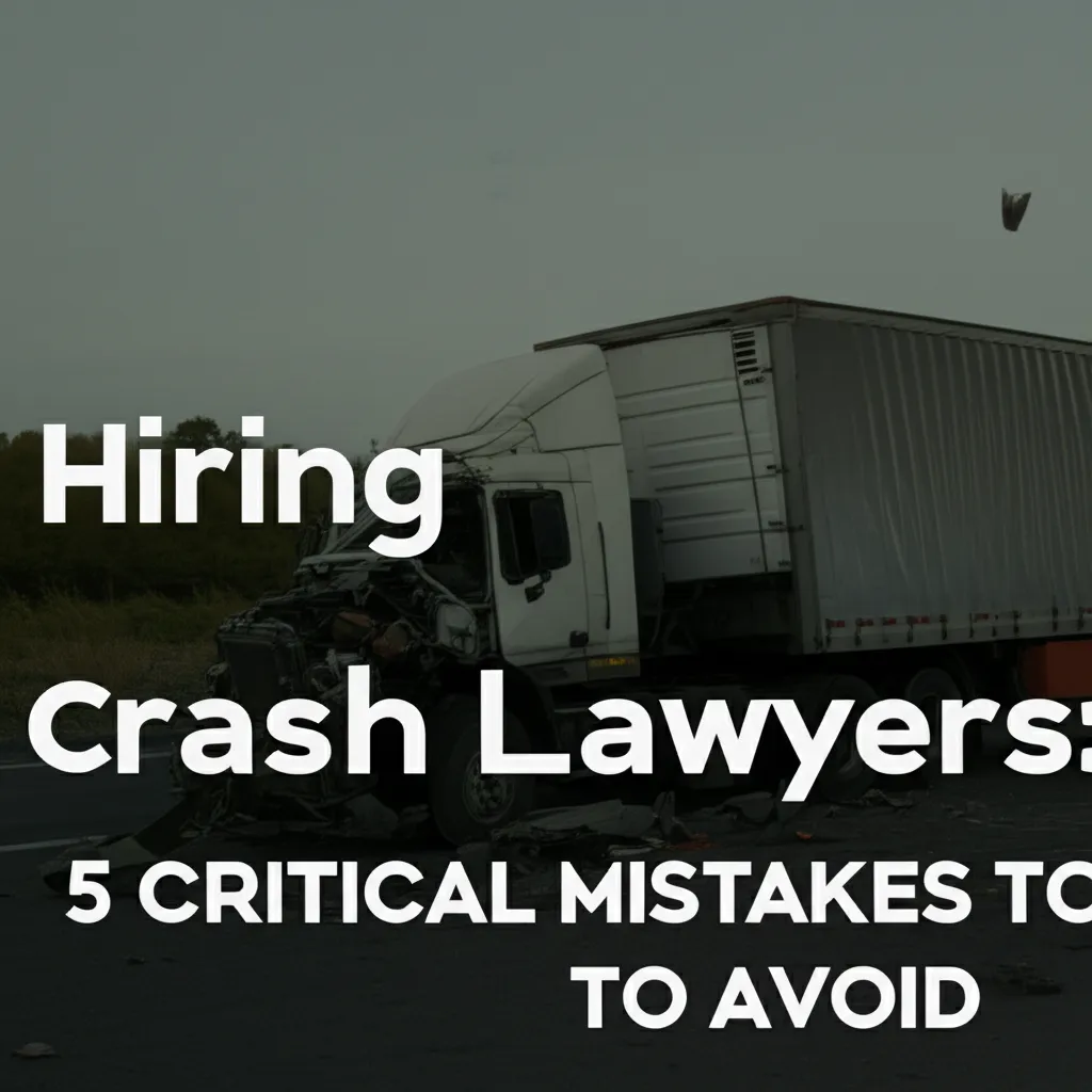 Hiring Truck Crash Lawyers: 5 Critical Mistakes to Avoid