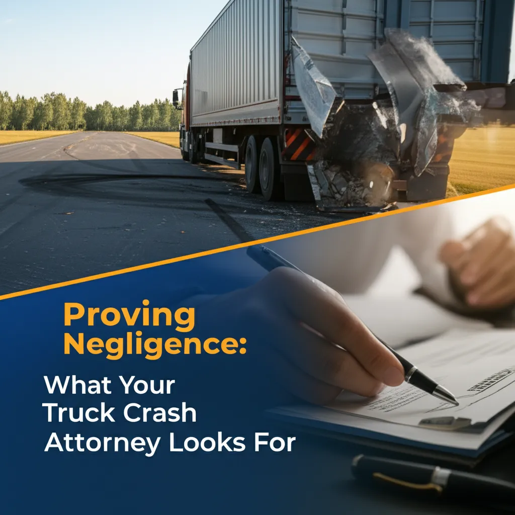 Proving Negligence: What Your Truck Crash Attorney Looks For
