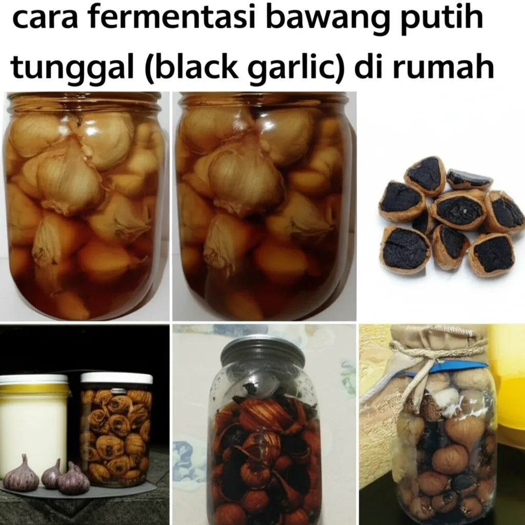 cara fermentasi bawang putih tunggal (black garlic) di rumah