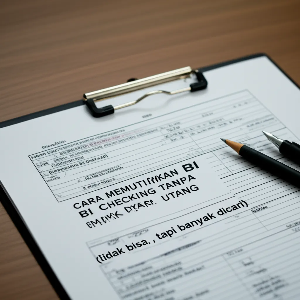 cara memutihkan BI Checking tanpa membayar utang (tidak bisa, tapi banyak dicari)